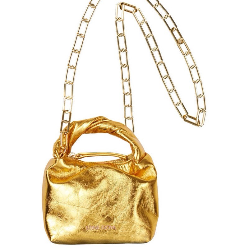 Stine Goya Ziggy Micro Hobo Bag- Gold Leather.